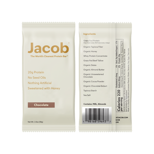 Jacob Protein Bar Grass-Fed Organic Protein Snack Bar