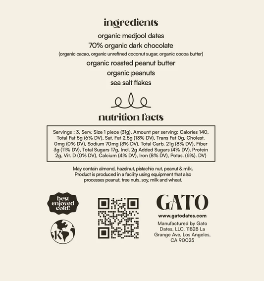 Gato Date Peanut Butter Pouches