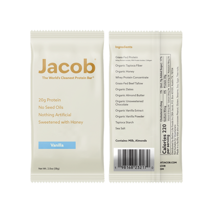 Jacob Protein Bar Grass-Fed Organic Protein Snack Bar