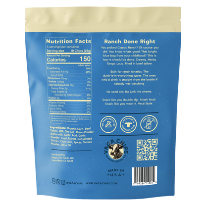 Vaca Chips Classic Ranch